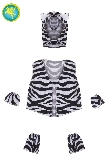 SET ZEBRA + GILET + POLSINI + SCALDAMUSCOLI